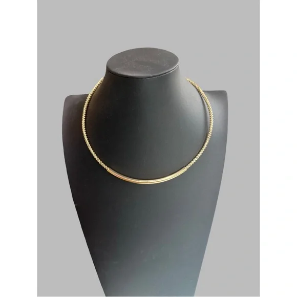 Vintage Napier Gold Tone Omega Collar Necklace Signed NWT Adjustable - Picture 2 of 4